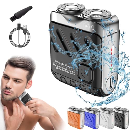Black Color Mini Electric Travel Shaver For Men – Waterproof & Portable