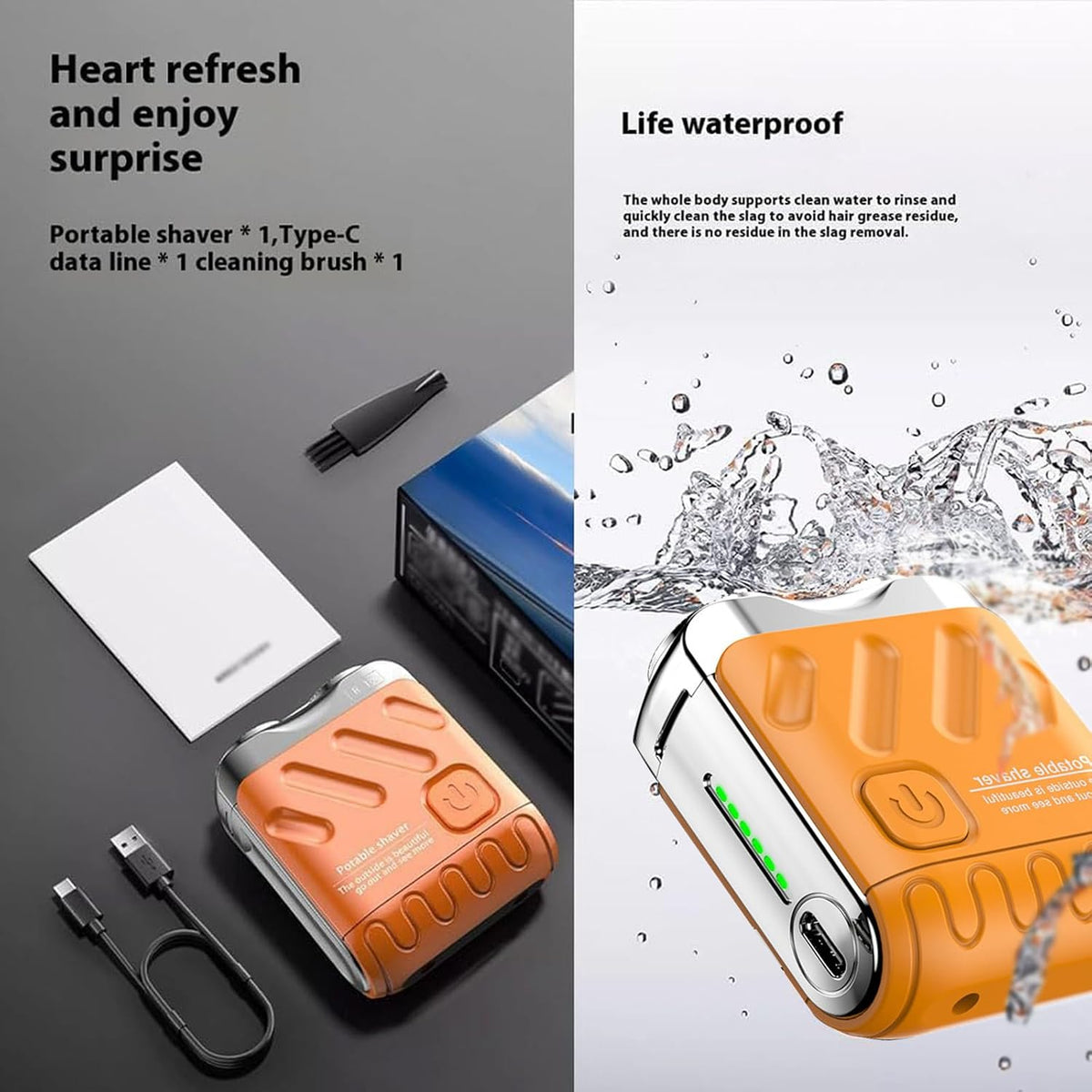 Mini Electric Travel Shaver For Men – Waterproof & Portable