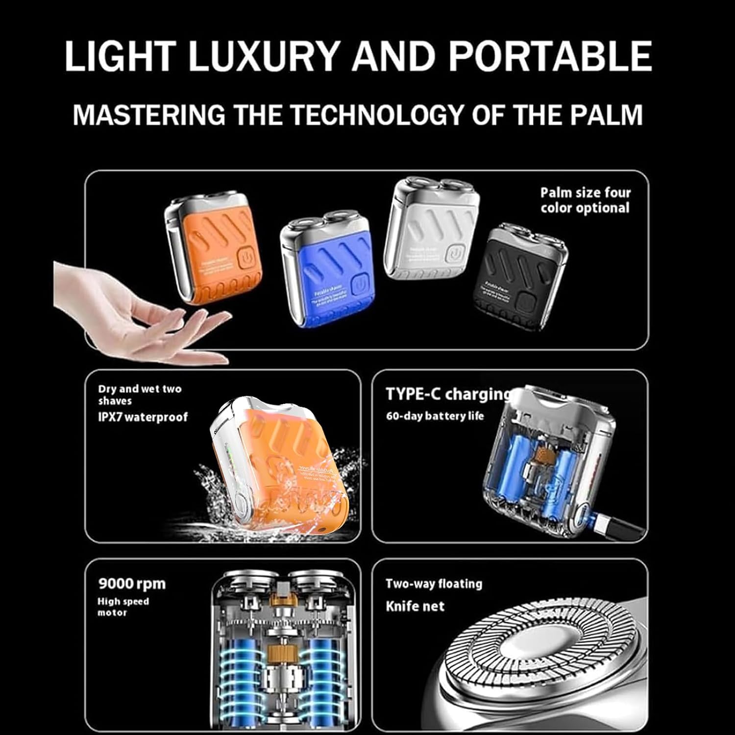Mini Electric Travel Shaver For Men – Waterproof & Portable
