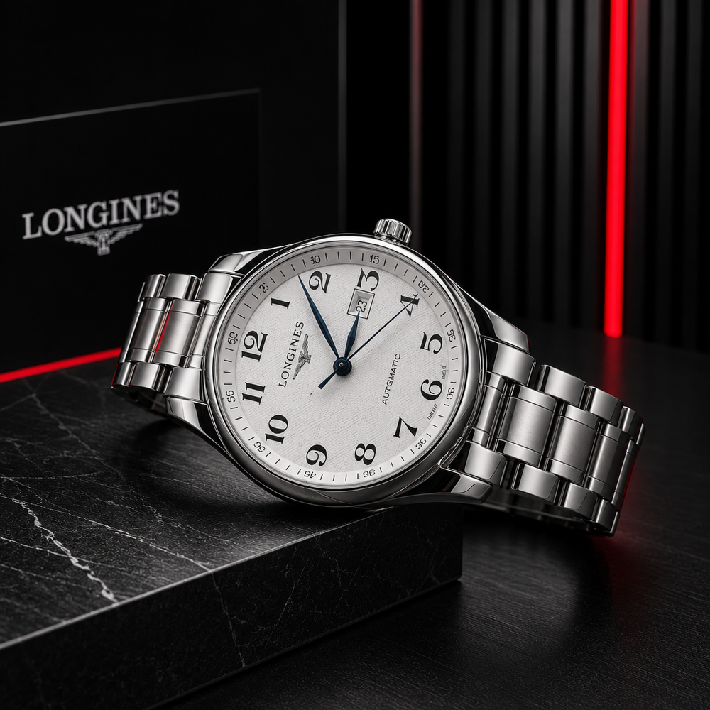 Longines Master Collection Automatic Men’s Watch – Luxury Stainless Steel Silver Dial