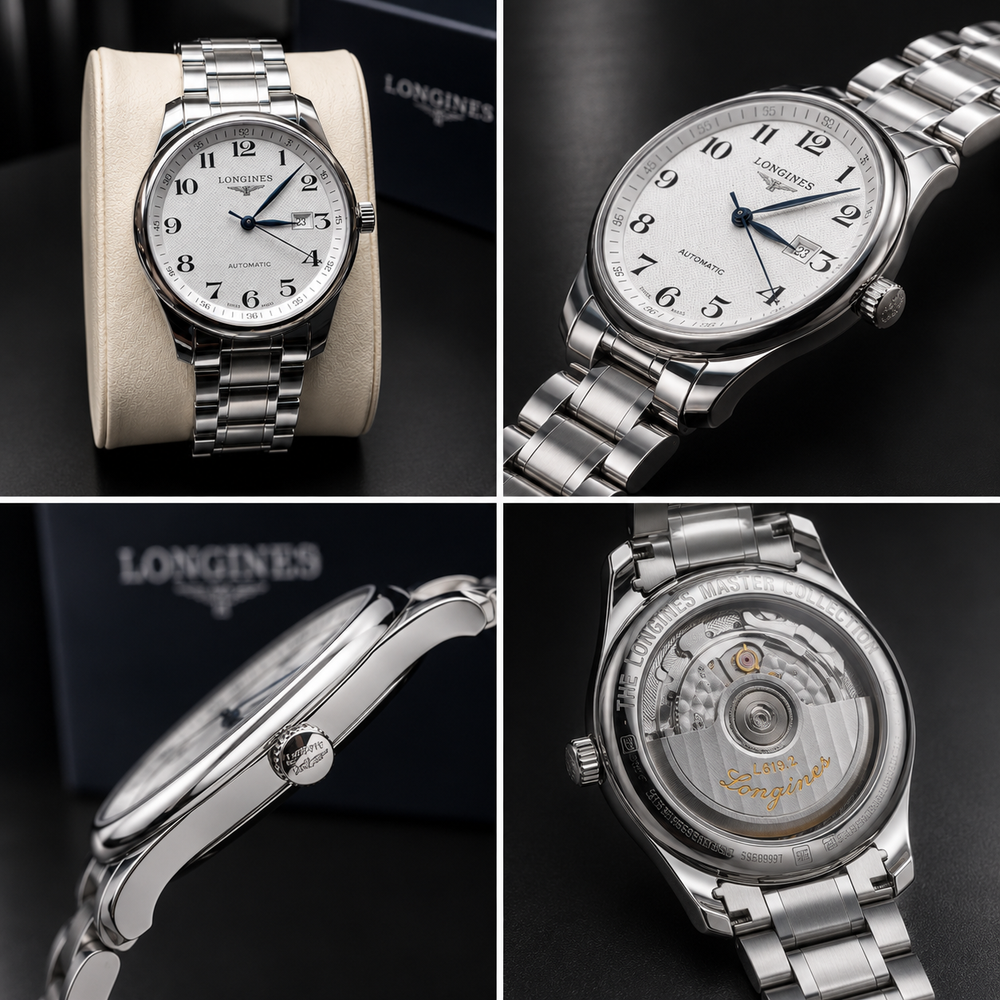 Longines Master Collection Automatic Men’s Watch – Luxury Stainless Steel Silver Dial