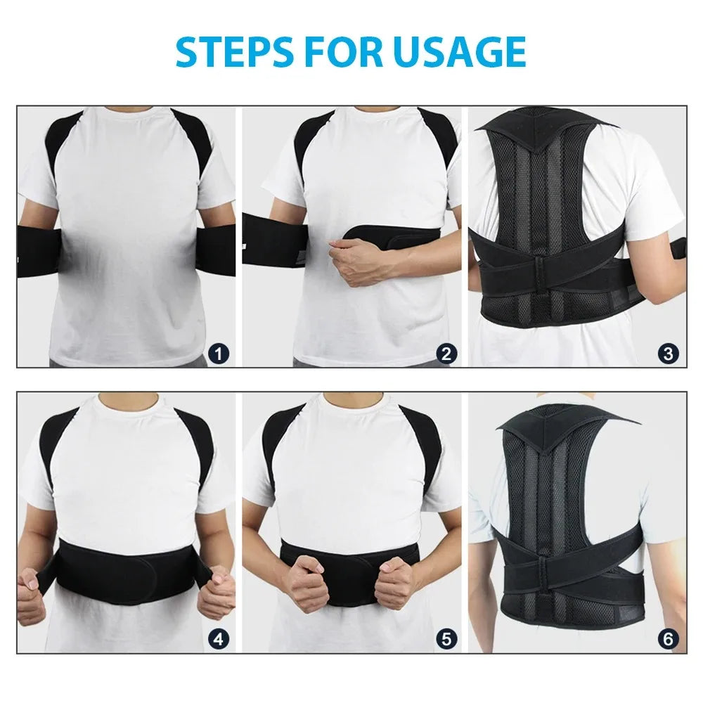 Back Brace and Posture Corrector for Men and Women Back Straightener Posture Corrector Scoliosis & Hunchback Correction Support