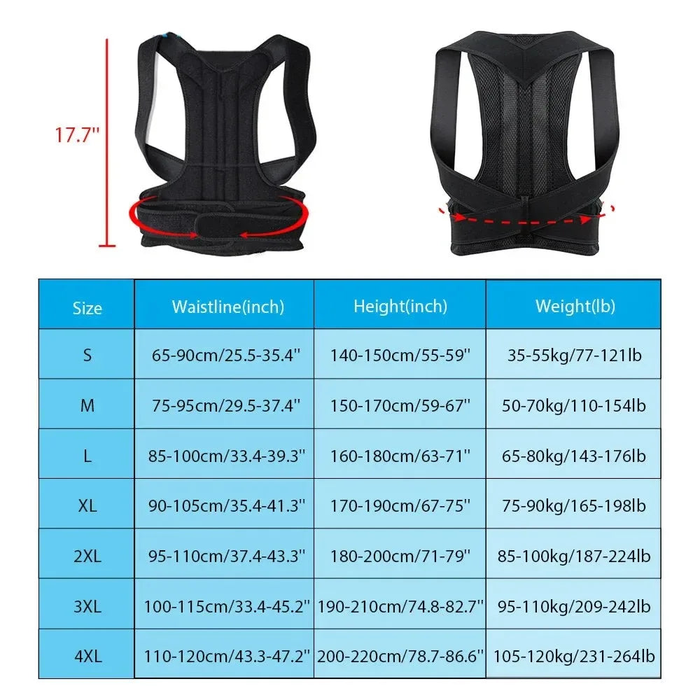 Back Brace and Posture Corrector for Men and Women Back Straightener Posture Corrector Scoliosis & Hunchback Correction Support