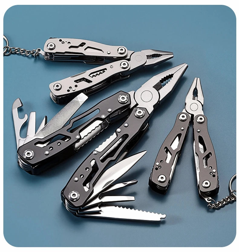 Pocket Mini Pliers Knife Screwdriver Folding Small Multitool Opener Nail File Precision Pliers Hand Tools Outdoor Emergency Tool