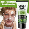 Men's Facial Wash 60g - Green Tea & Salicylic Acid, Deep Cleansing, Oil Control, Tea Tree & Charcoal, For Men